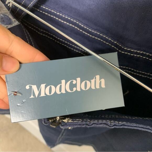 Modcloth blue overall  skirt size 18 - Picture 7 of 9